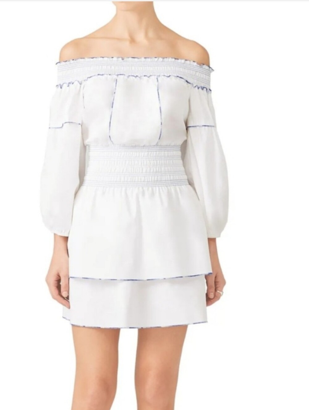 Parker Kara Off the Shoulder Smocked Dress